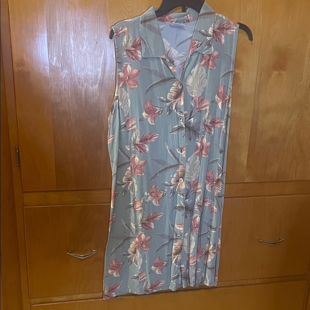 Tropical Floral Sleeveless Dress